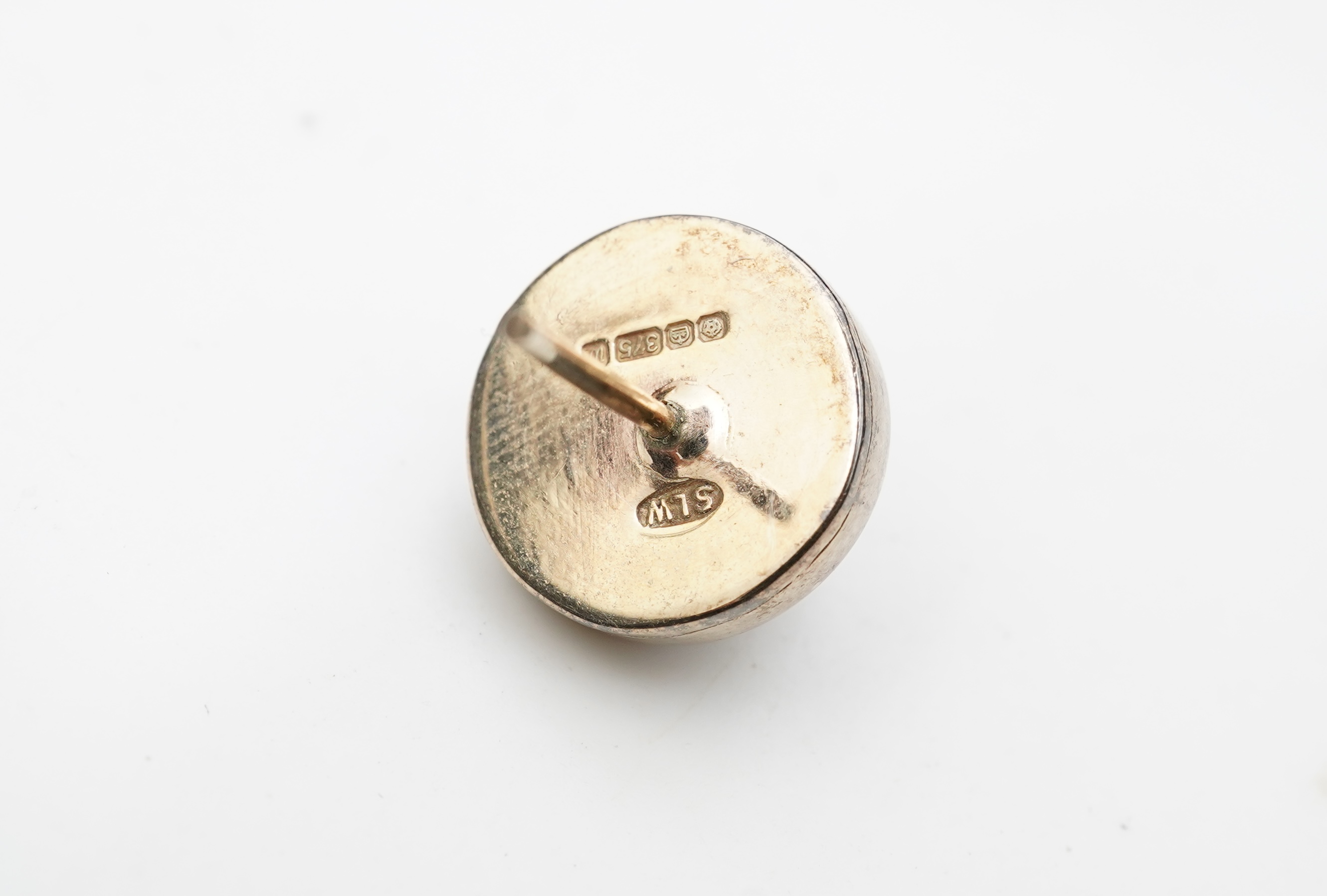 A pair of garnet and diamond ear studs and a matching collar stud, mid 19th century and later